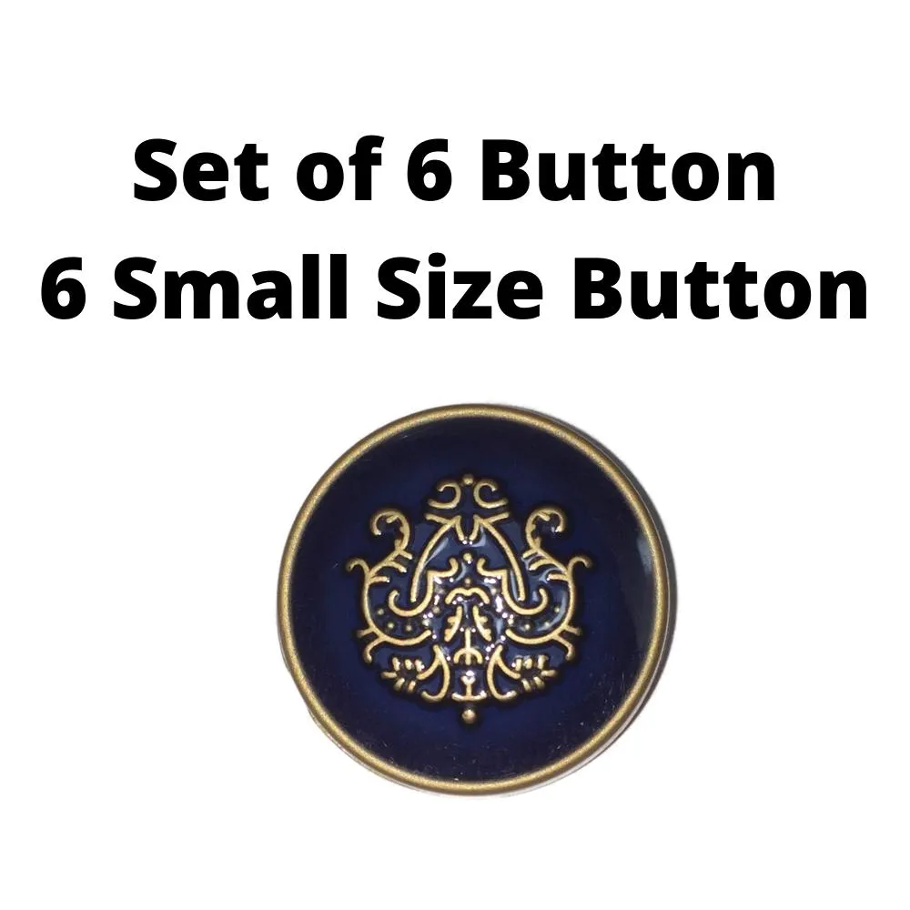 Blue Traditional Metal Buttons