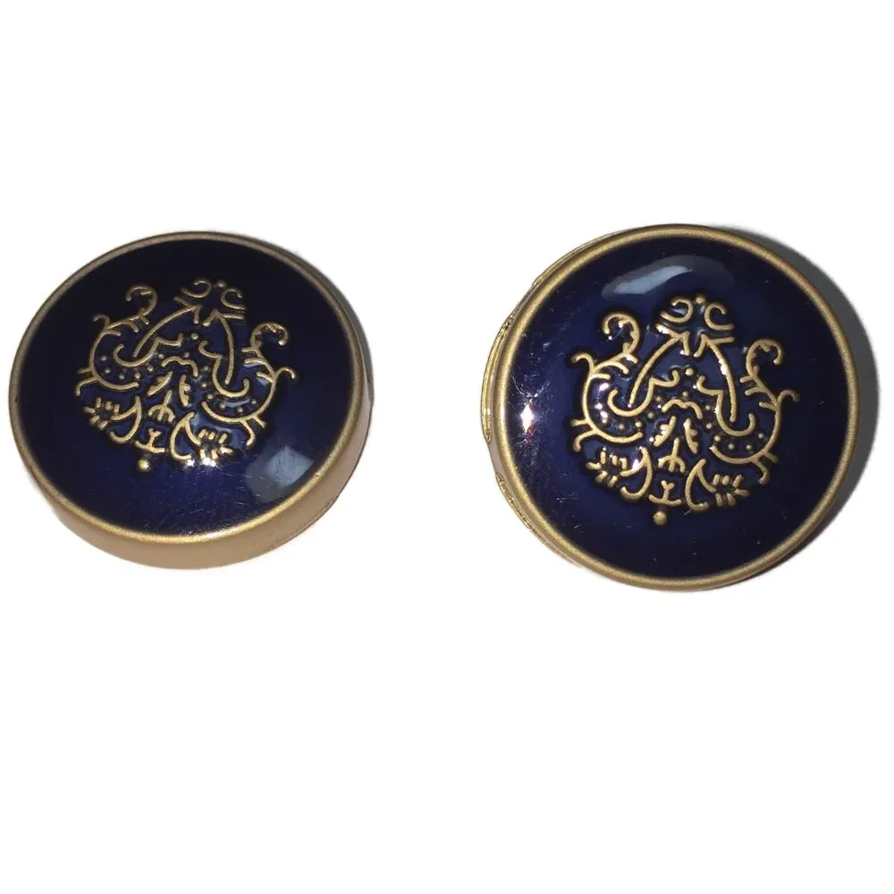Blue Traditional Metal Buttons