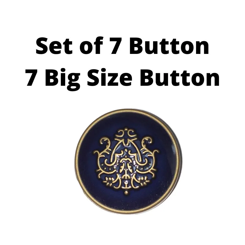 Blue Traditional Metal Buttons