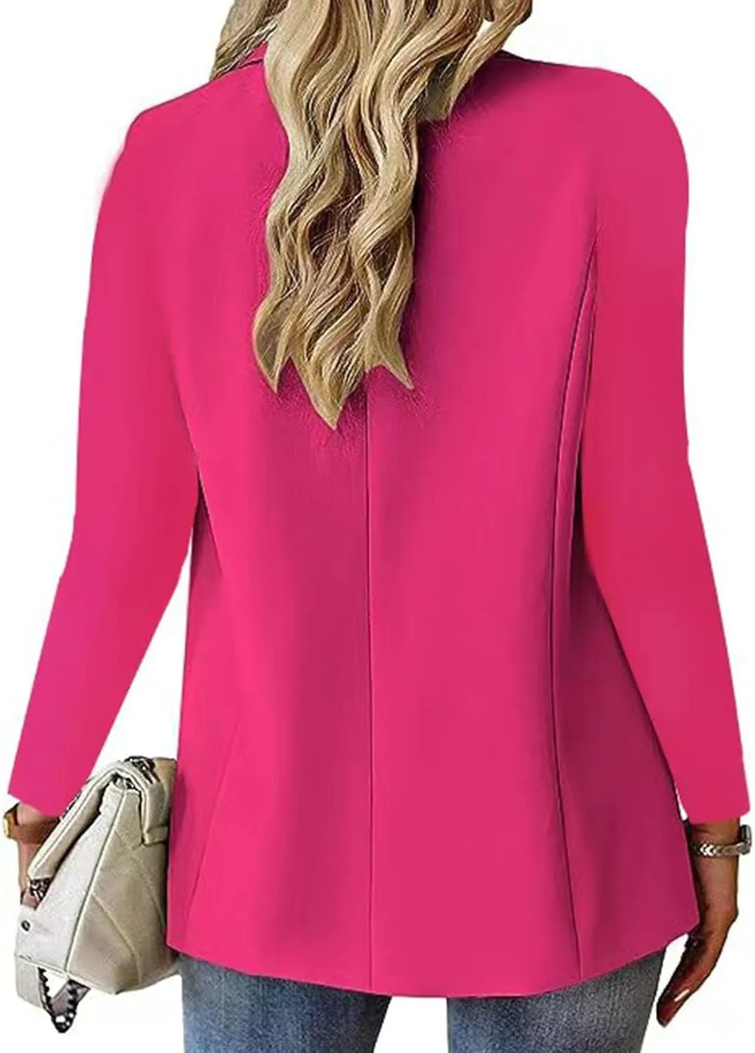 Bussiness Blazers for Women 2025 Lightweight Long Sleeves Single Button Office Blazer Jacket Open Front Cardigans