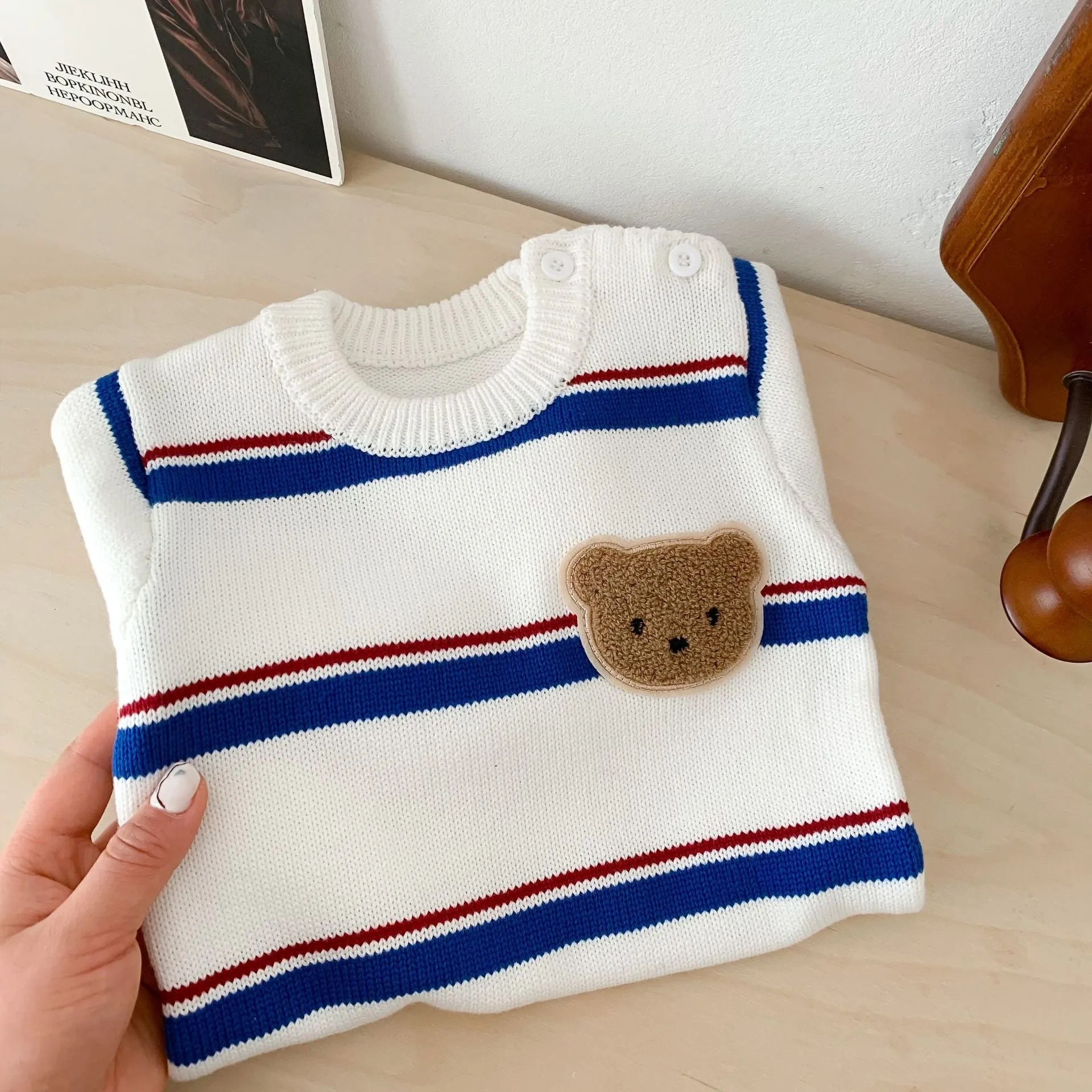 Long-Sleeved Knitted Romper